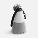 Bluetooth-колонка с беспроводной зарядкой и подсветкой Cone Sonance, серая для нанесения логотипа