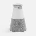 Bluetooth-колонка с беспроводной зарядкой и подсветкой Cone Sonance, серая для нанесения логотипа