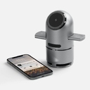 Bluetooth-колонка с беспроводной зарядкой Droid, серая для нанесения логотипа