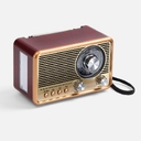 Bluetooth-колонка с радио Listenberg, коричневая для нанесения логотипа
