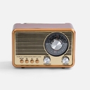 Bluetooth-колонка с радио Listenberg, коричневая для нанесения логотипа