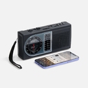 Bluetooth-колонка с радио Comradio, черная для нанесения логотипа
