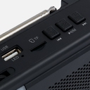 Bluetooth-колонка с радио Comradio, черная для нанесения логотипа