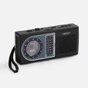 Bluetooth-колонка с радио Comradio, черная для нанесения логотипа