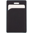 Чехол для пропуска Multimo, черный с бирюзовым для нанесения логотипа