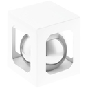 Оформительский шар Finery, 10 см, глянцевый серебристый для нанесения логотипа