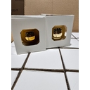 Оформительский шар Finery, 8 см, глянцевый золотистый для нанесения логотипа