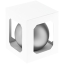 Оформительский шар Finery, 10 см, матовый серебристый для нанесения логотипа