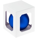 Оформительский шар Finery, 10 см, матовый синий для нанесения логотипа