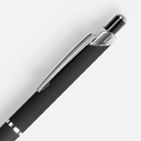 Ручка шариковая Chromos Soft Touch, черная для нанесения логотипа