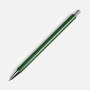 Ручка шариковая Slim Beam, зеленая для нанесения логотипа