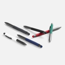 Ручка шариковая Digit Soft Touch со стилусом, серая для нанесения логотипа