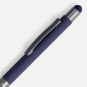 Ручка шариковая Digit Soft Touch со стилусом, синяя для нанесения логотипа
