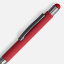Ручка шариковая Digit Soft Touch со стилусом, красная для нанесения логотипа