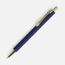 Ручка шариковая Lobby Soft Touch Gold, синяя для нанесения логотипа