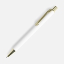 Ручка шариковая Lobby Soft Touch Gold, белая для нанесения логотипа