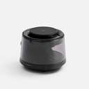 Bluetooth-колонка с подсветкой и беспроводной зарядкой Quantium, черная для нанесения логотипа