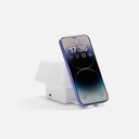 Светильник с подставкой для смартфона Knoppi, белый для нанесения логотипа