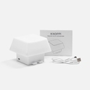 Светильник с подставкой для смартфона Knoppi, белый для нанесения логотипа