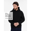 Худи оверсайз унисекс Snuggie, черное, размер M/L для нанесения логотипа