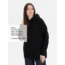 Худи оверсайз унисекс Snuggie, черное, размер M/L для нанесения логотипа
