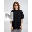 Футболка оверсайз унисекс Sideline, черная, размер XL/XXL для нанесения логотипа