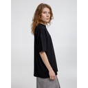Футболка оверсайз унисекс Sideline, черная, размер XL/XXL для нанесения логотипа