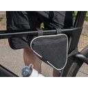 Велосумка на раму BikeLine Mini, черная с белым для нанесения логотипа