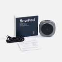 Складная станция беспроводной зарядки flowPad, серая для нанесения логотипа