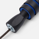 Беспроводная скакалка Silentino, черная с синим для нанесения логотипа