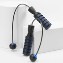 Беспроводная скакалка Silentino, черная с синим для нанесения логотипа