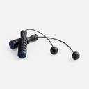 Беспроводная скакалка Silentino, черная с синим для нанесения логотипа