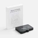 Органайзер для карт памяти и SIM с кардридером Multitask, черный для нанесения логотипа