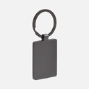 Брелок Gun Metal Leather Rectangle, графитовый для нанесения логотипа