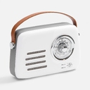 Bluetooth-колонка с радио Retronica, белая для нанесения логотипа