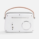 Bluetooth-колонка с радио Retronica, белая для нанесения логотипа