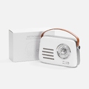 Bluetooth-колонка с радио Retronica, белая для нанесения логотипа