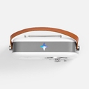 Bluetooth-колонка с радио Retronica, белая для нанесения логотипа