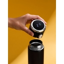Смарт-бутылка c заменяемой батарейкой warmSens, черная для нанесения логотипа