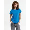 Футболка женская T-bolka Lady, бирюзовая, размер S для нанесения логотипа