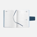 Ежедневник Grande Strap на заказ, датированный, голубой для нанесения логотипа