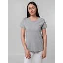 Футболка женская T-bolka Stretch Lady, серый меланж, размер S для нанесения логотипа