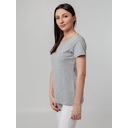 Футболка женская T-bolka Stretch Lady, серый меланж, размер S для нанесения логотипа
