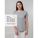 Футболка женская T-bolka Stretch Lady, серый меланж, размер M для нанесения логотипа