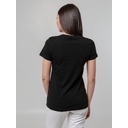 Футболка женская T-bolka Stretch Lady, черная, размер S для нанесения логотипа