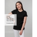 Футболка женская T-bolka Stretch Lady, черная, размер XXL для нанесения логотипа