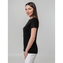 Футболка женская T-bolka Stretch Lady, черная, размер XXL для нанесения логотипа