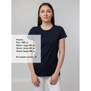 Футболка женская T-bolka Stretch Lady, темно-синяя (navy), размер S для нанесения логотипа