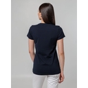 Футболка женская T-bolka Stretch Lady, темно-синяя (navy), размер S для нанесения логотипа