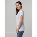 Футболка женская T-bolka Stretch Lady, белая, размер S для нанесения логотипа